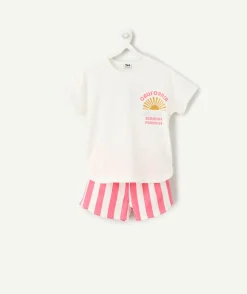 Ensemble pyjama fille coton rayé