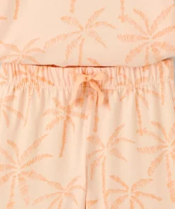 Ensemble pyjama t-shirt et short imprimé palmiers