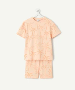Ensemble pyjama t-shirt et short imprimé palmiers