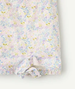 Ensemble salopette bébé fille imprimé fleuri