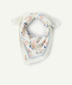 Foulard bébé fille imprimé fleurs pastel
