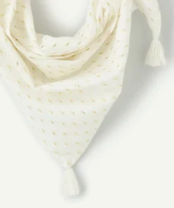 Foulard fille blanc avec broderies
