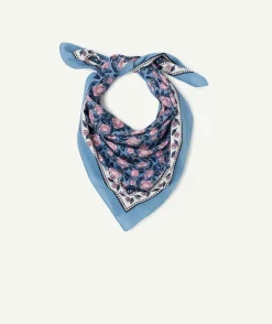 Foulard imprimé floral bleu