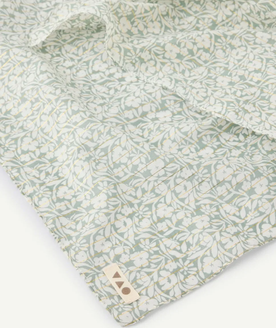 Foulard vert pour bébé fille imprimé floral