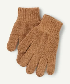 Gants en maille camel garçon