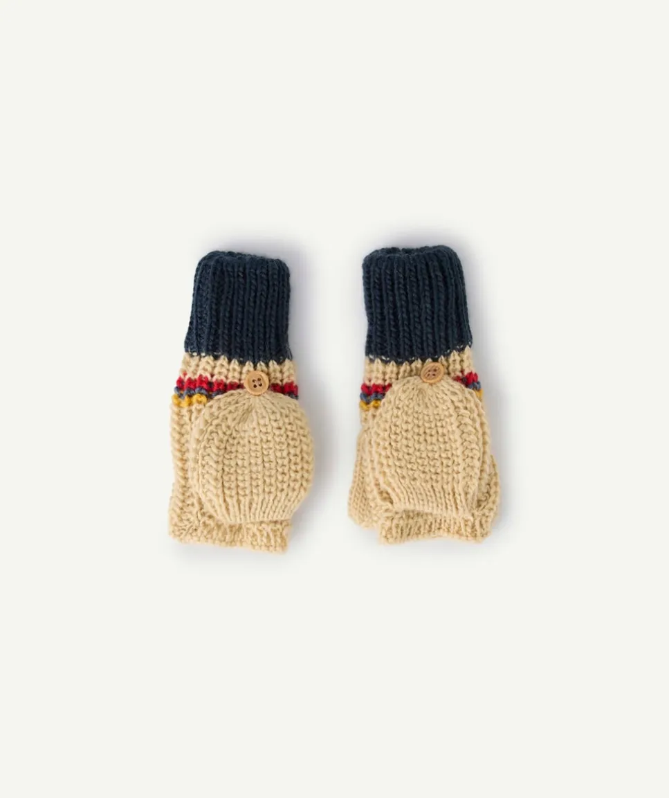 Gants garçon 2 en 1 en fibres recyclées colorés