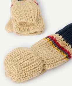 Gants garçon 2 en 1 en fibres recyclées colorés