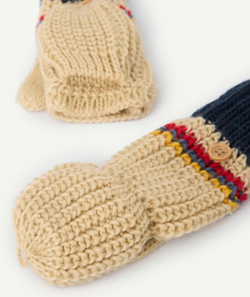 Gants garçon 2 en 1 en fibres recyclées colorés