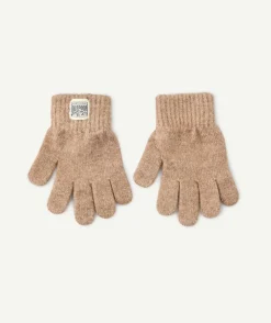 Gants garçon maille beige