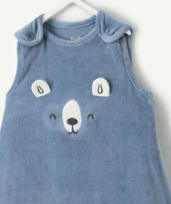 Gigoteuse naissance garçon bleu imprimé ours