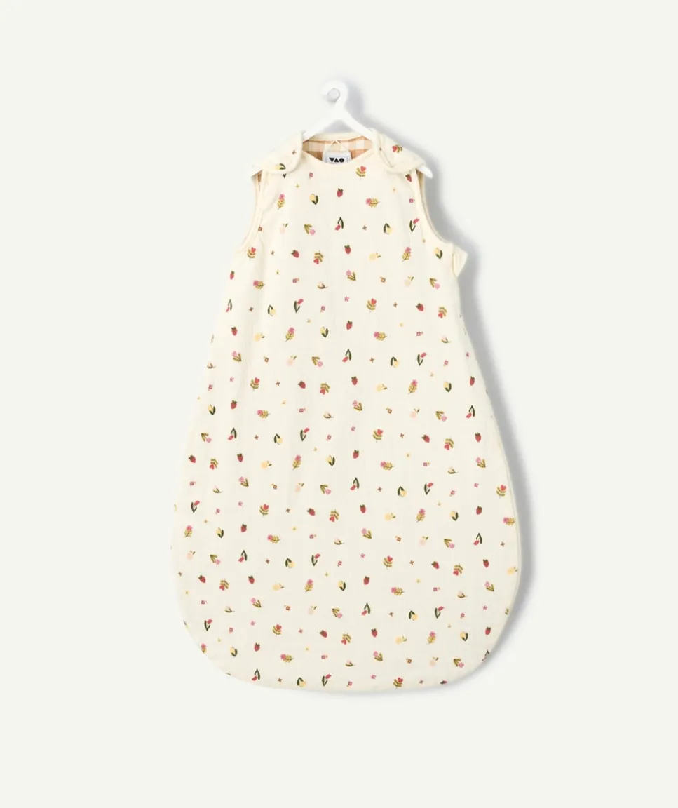 Gigoteuse reversible bébé fille imprimé fleuri et vichy