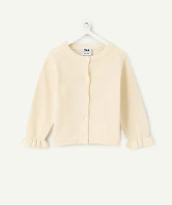 Gilet bébé fille couleur dorée pailleté