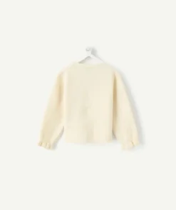 Gilet bébé fille écru ajouré
