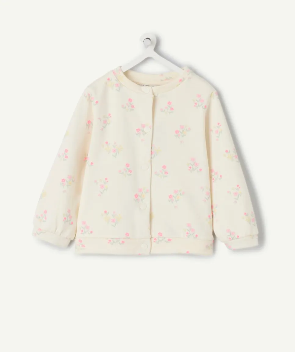 Gilet bébé fille imprimé floral