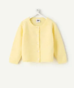 Gilet bébé fille jaune