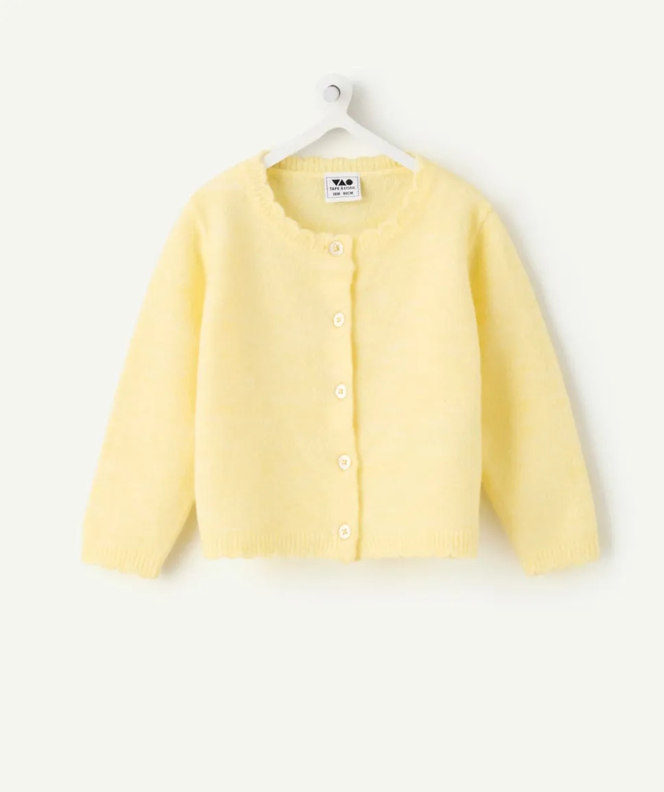 Gilet bébé fille jaune
