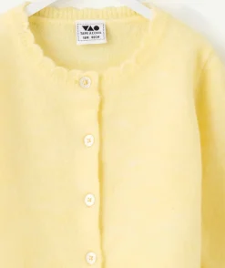 Gilet bébé fille jaune