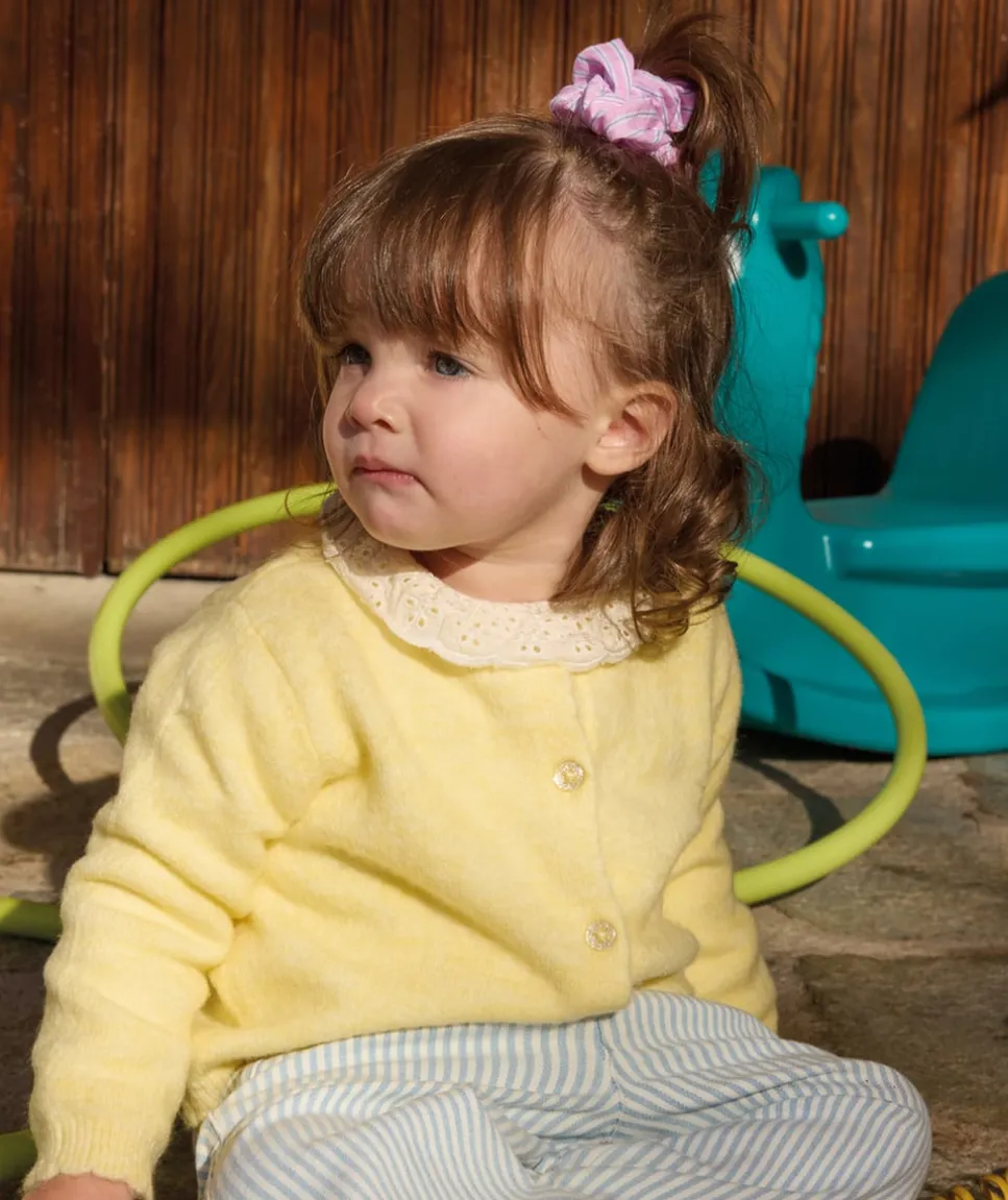 Gilet bébé fille jaune