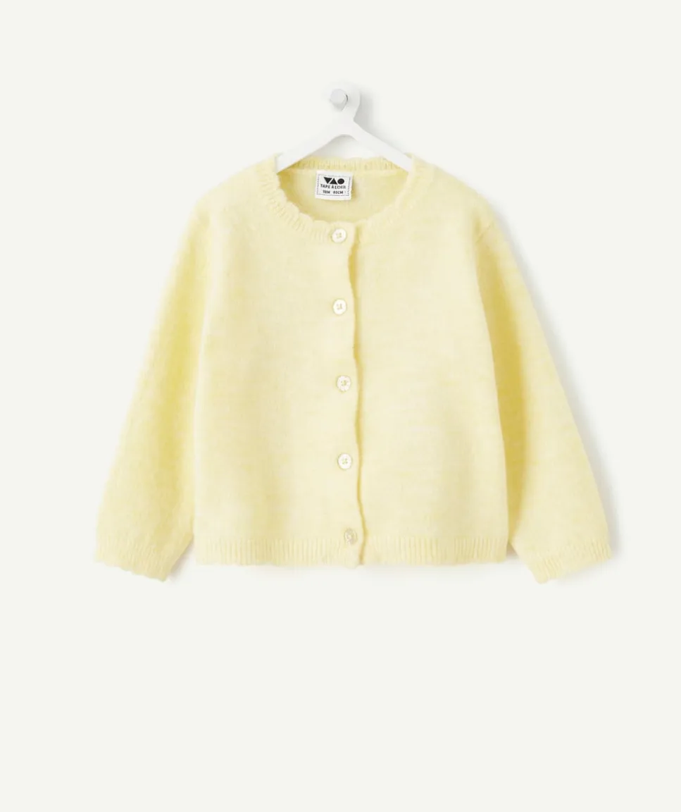 Gilet bébé fille jaune