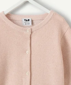 Gilet bébé fille rose pâle