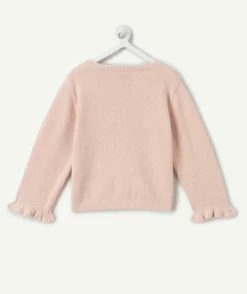 Gilet bébé fille rose pâle