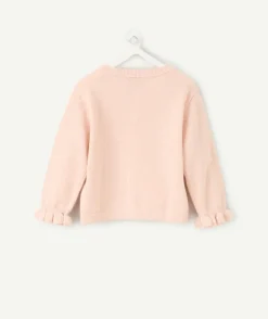 Gilet bébé fille rose pâle