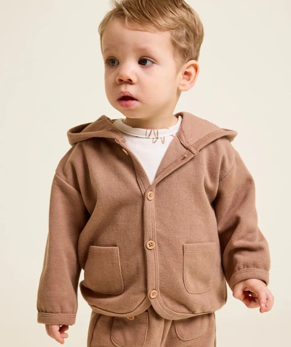 Gilet bébé garçon marron
