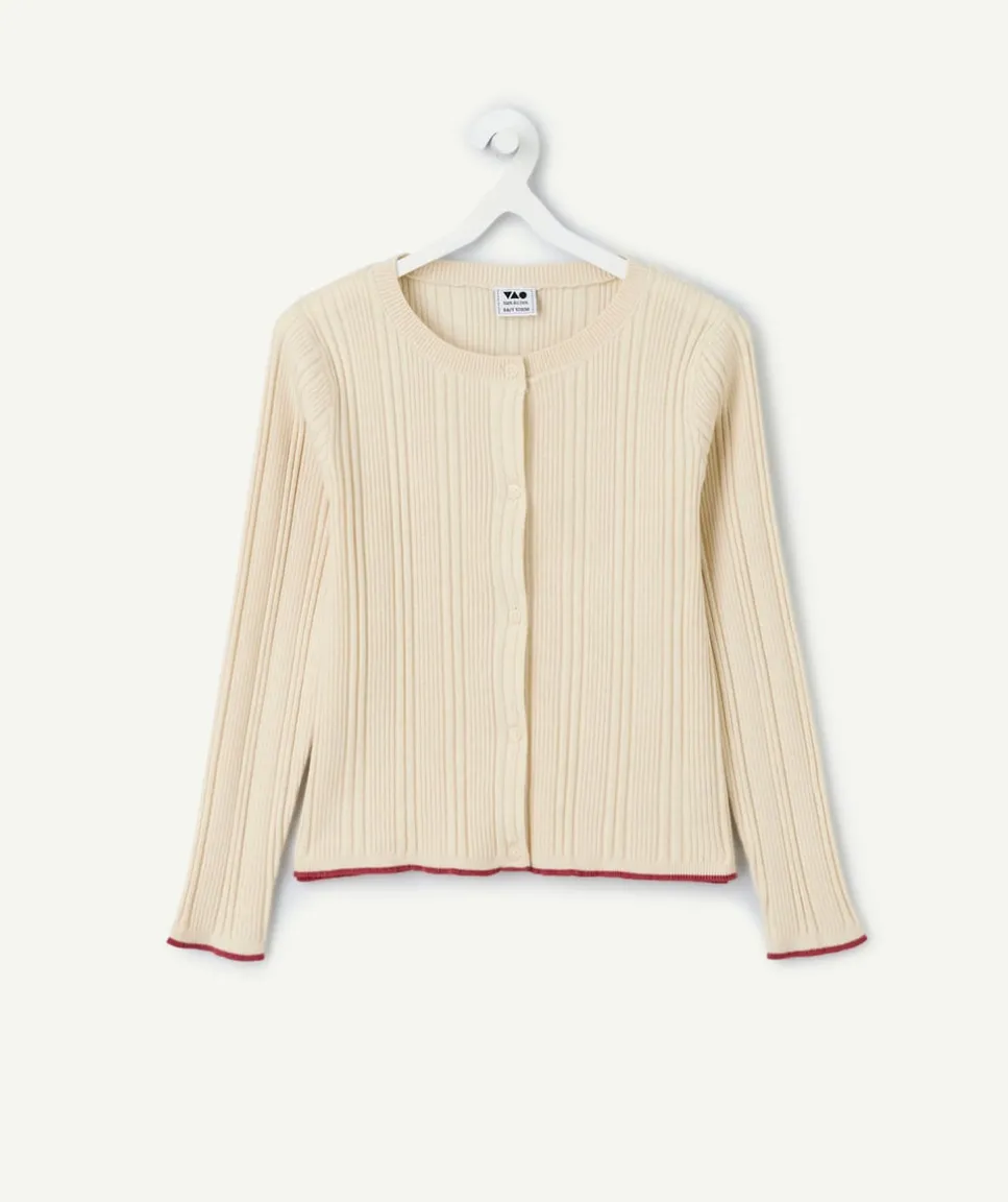 Gilet beige fille