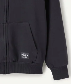Gilet à capuche garçon noir zippé