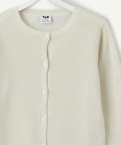 Gilet fille coton blanc