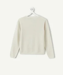 Gilet fille coton blanc