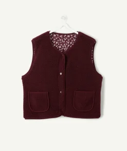 Gilet fille sans manches réversible