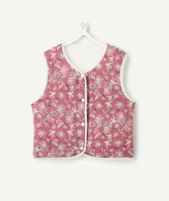 Gilet fille sans manches réversible