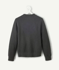 Gilet garçon en coton gris foncé