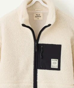 Gilet garçon sherpa écru