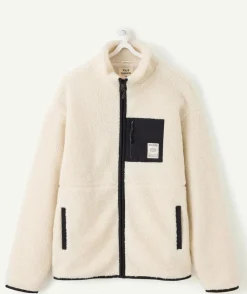 Gilet garçon sherpa écru