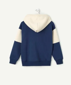 Gilet garçon zippé capuche colorblock