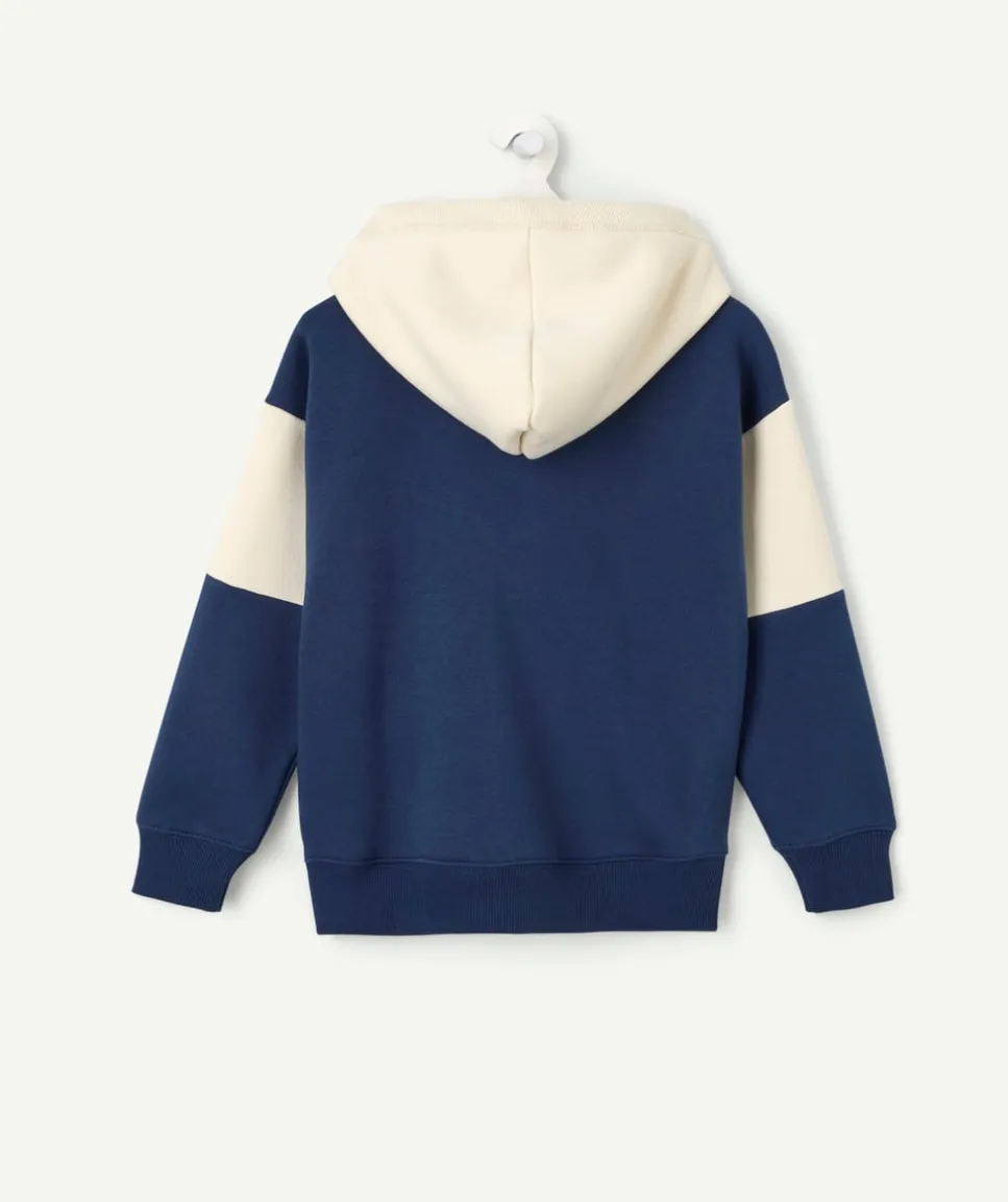 Gilet garçon zippé capuche colorblock