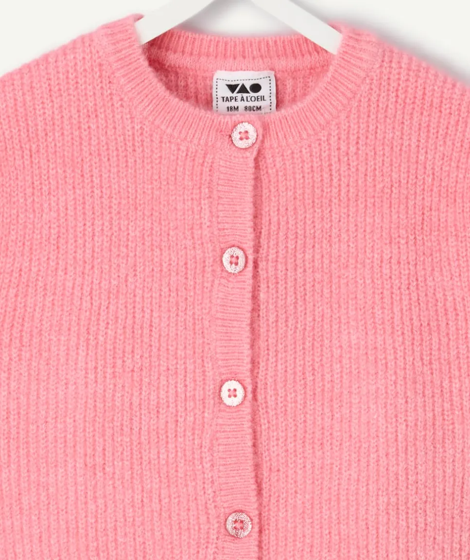 Gilet sans manches bébé fille rose
