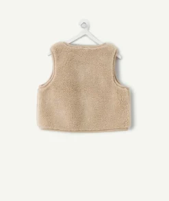 Gilet sans manches naissance effet sherpa