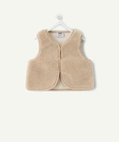 Gilet sans manches naissance effet sherpa