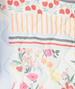 Gilet sans manches réversible bébé fille en rembourrage recyclé patchwork