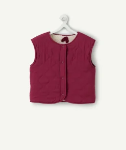 Gilet sherpa sans manches fille réversible