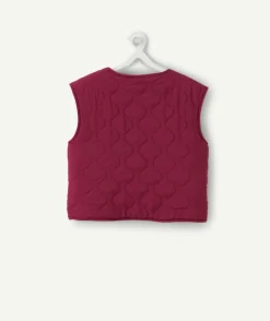 Gilet sherpa sans manches fille réversible