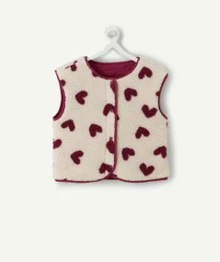 Gilet sherpa sans manches fille réversible