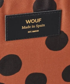 Housse d'ordinateur marron à pois 13 et 14 pouces