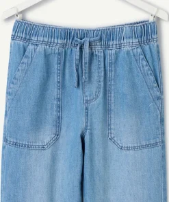 Jean bleu garçon coupe relax