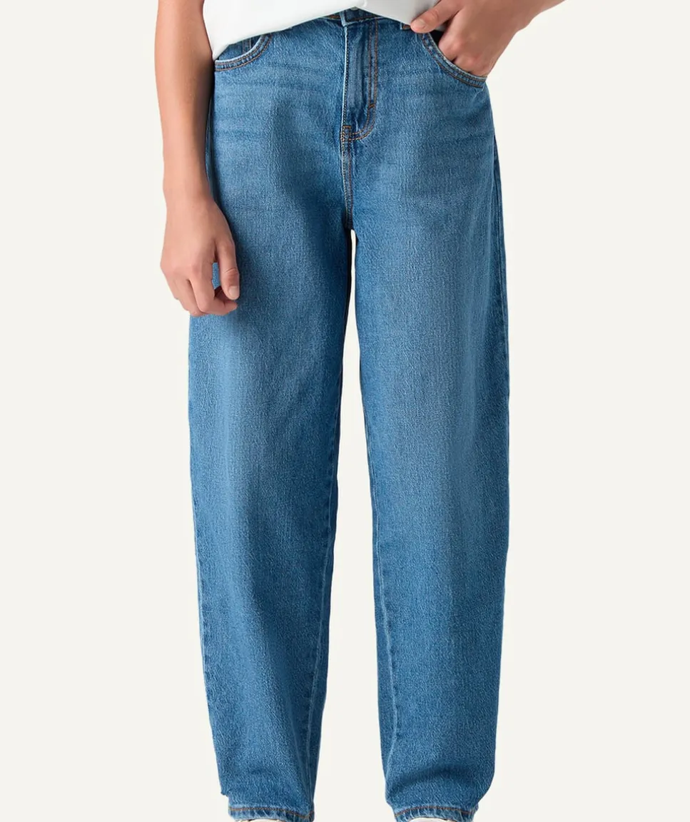 Jean fille baggy bleu