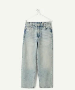 Jean fille baggy bleu délavé verdi