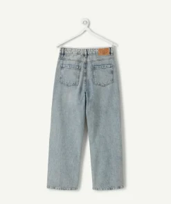 Jean fille baggy bleu délavé verdi